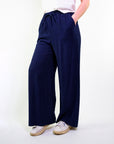 PANTALONE LARGO IN TWILL DI VISCOSA / MILITARE