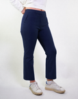 Pantalone vestibilità dritta cotone stretch satin