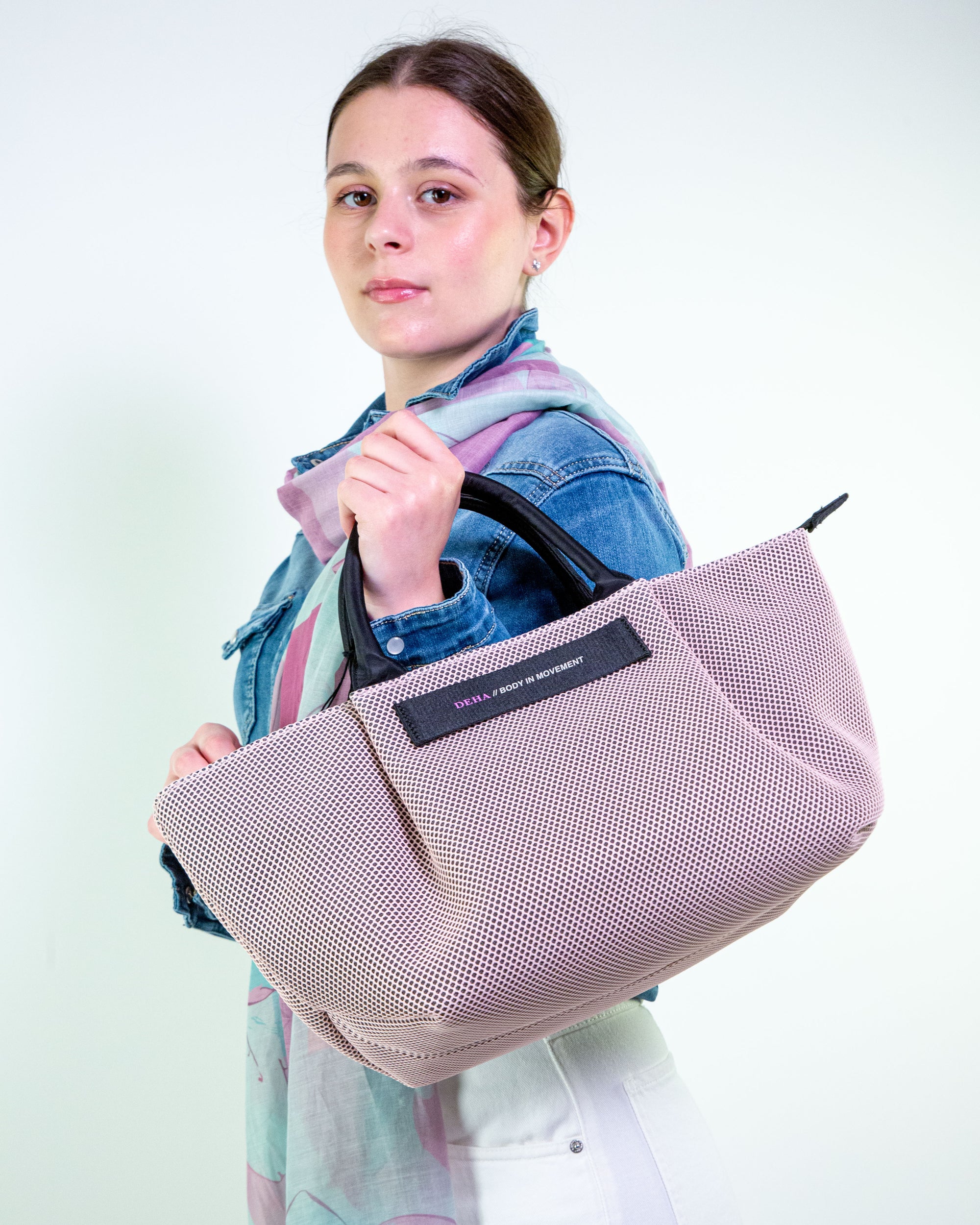 Borsa a mano con tracolla dettaglio rete