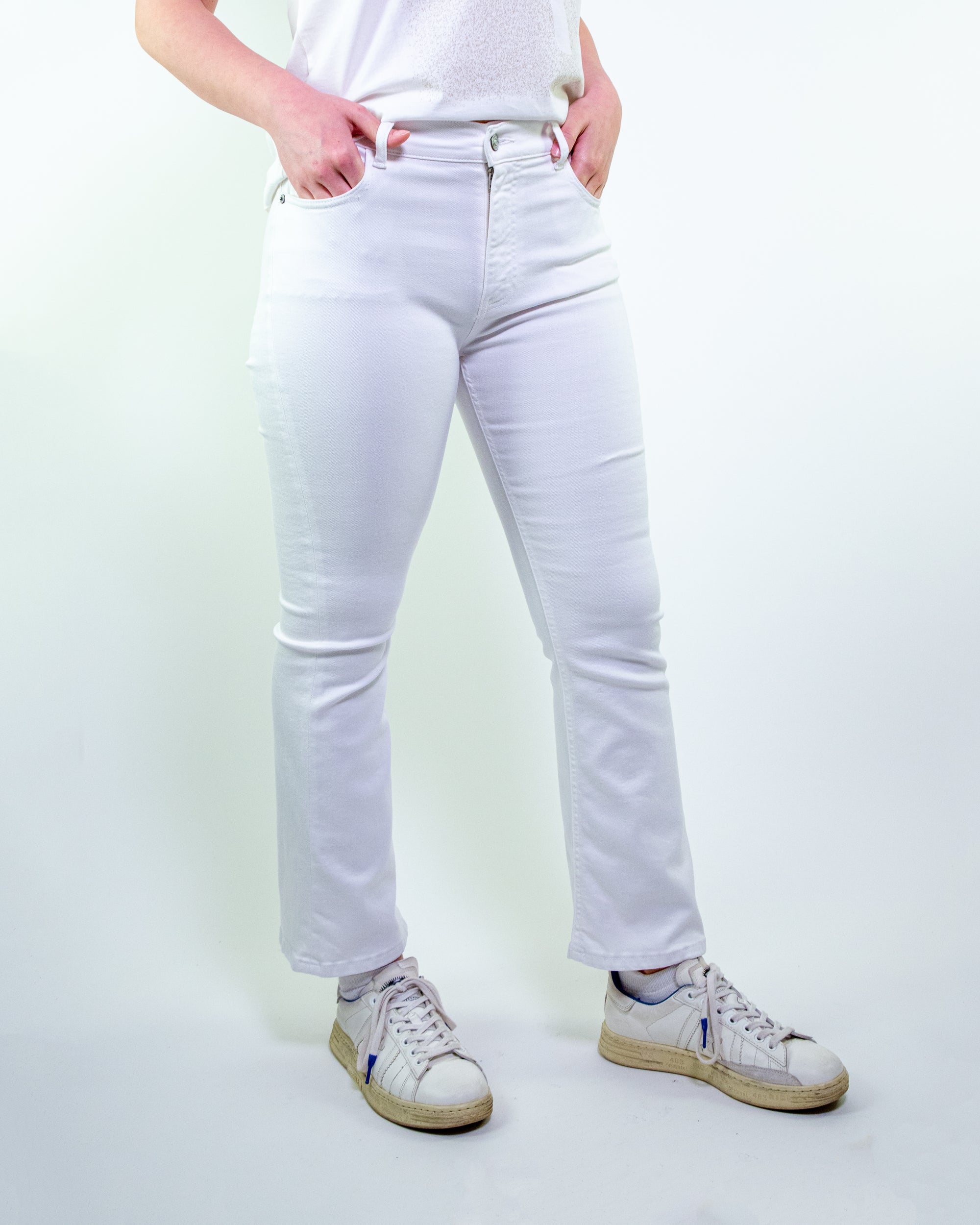 Jeans trombetta bianco