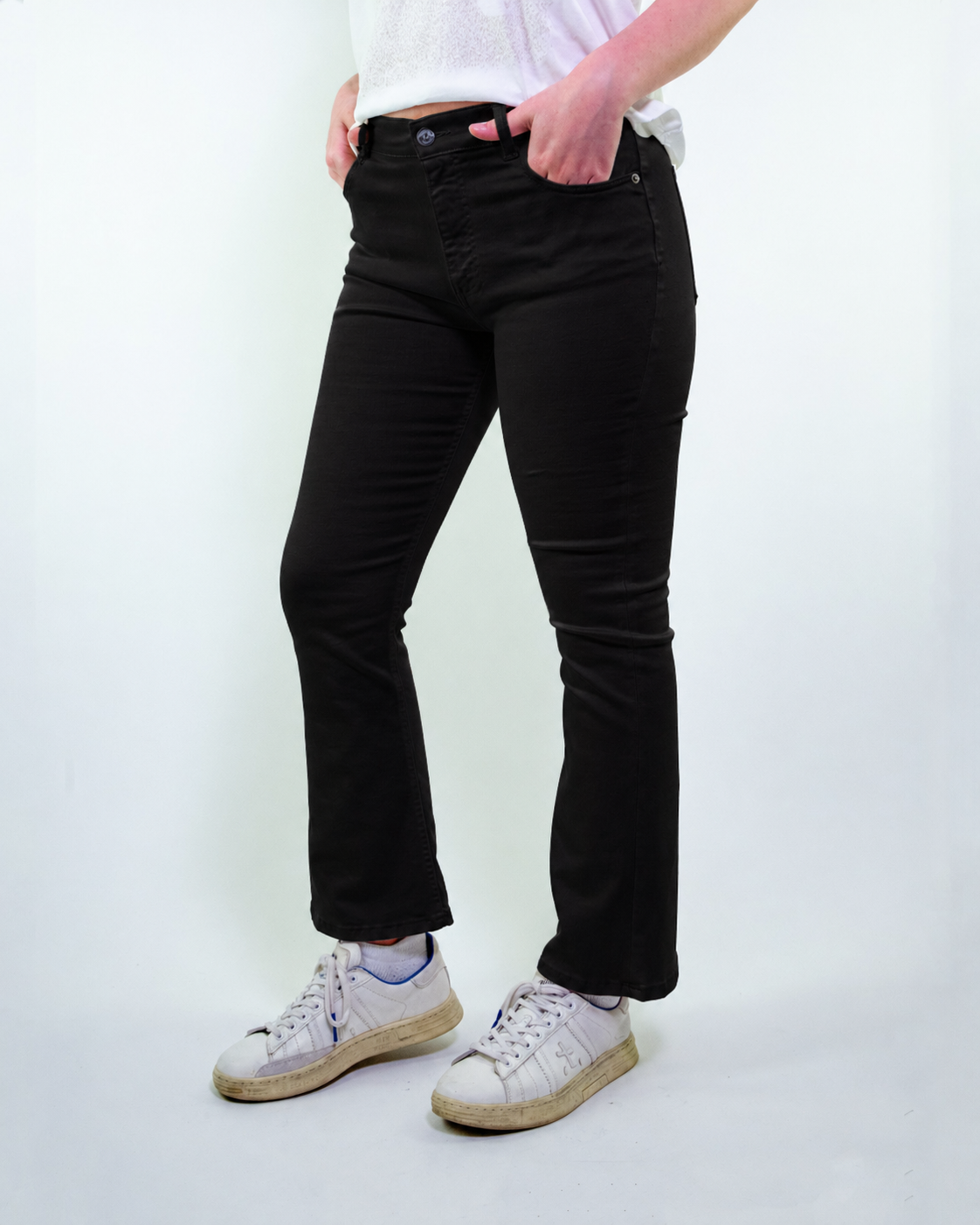 Jeans trombetta bianco