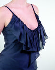 Abito midi in lyocell con rouge sul davanti