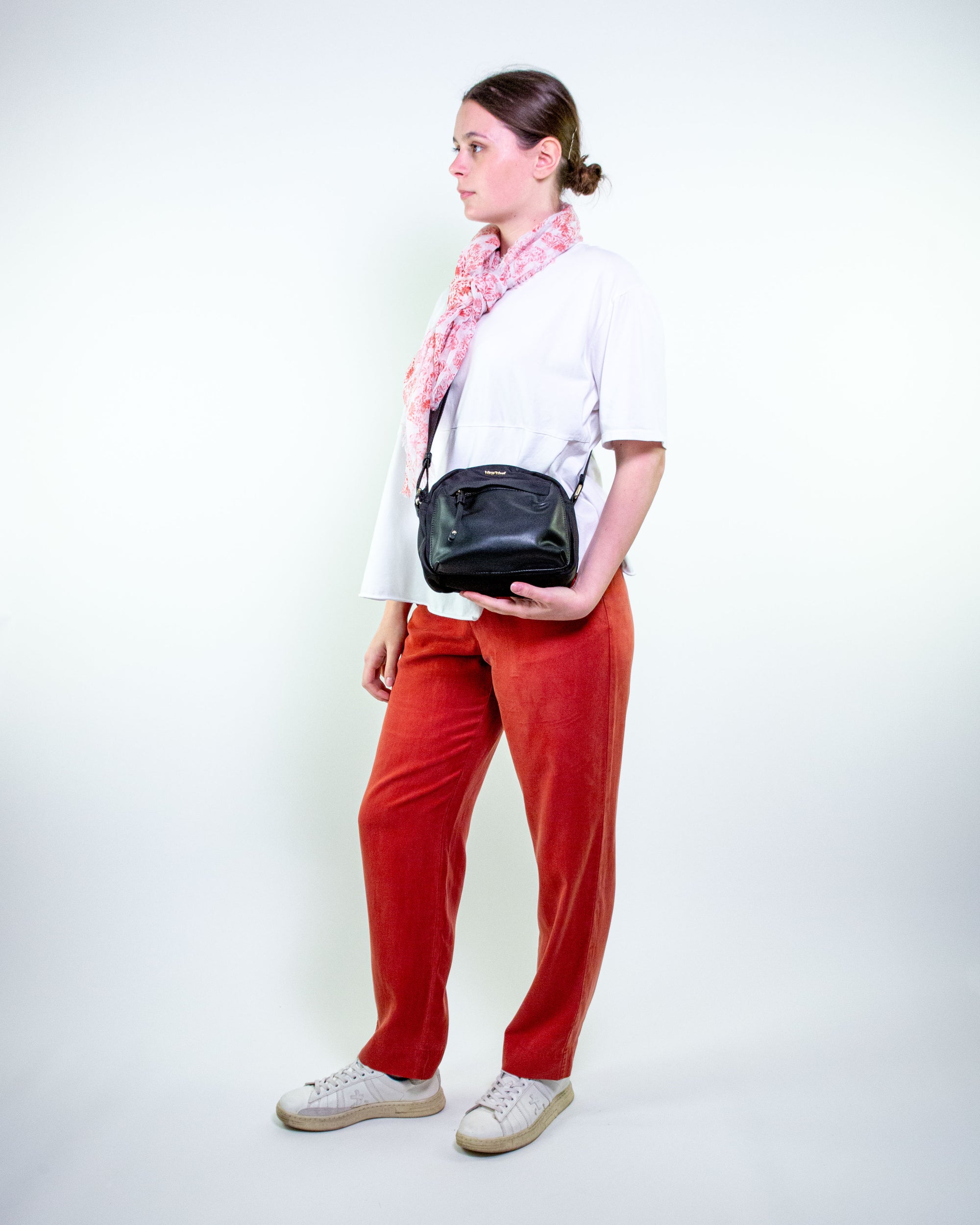 Borsa piccola a tracolla tessuto misto nylon