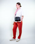 Borsa piccola a tracolla tessuto misto nylon