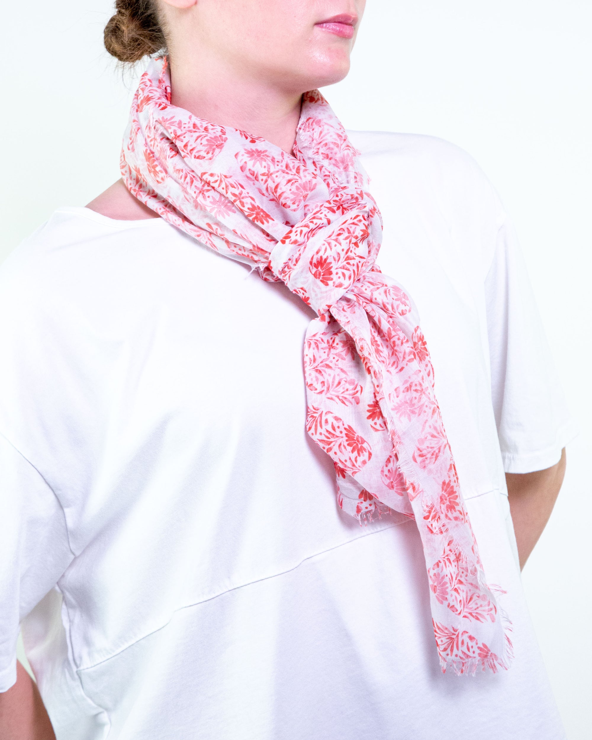 Foulard fantasia corallo