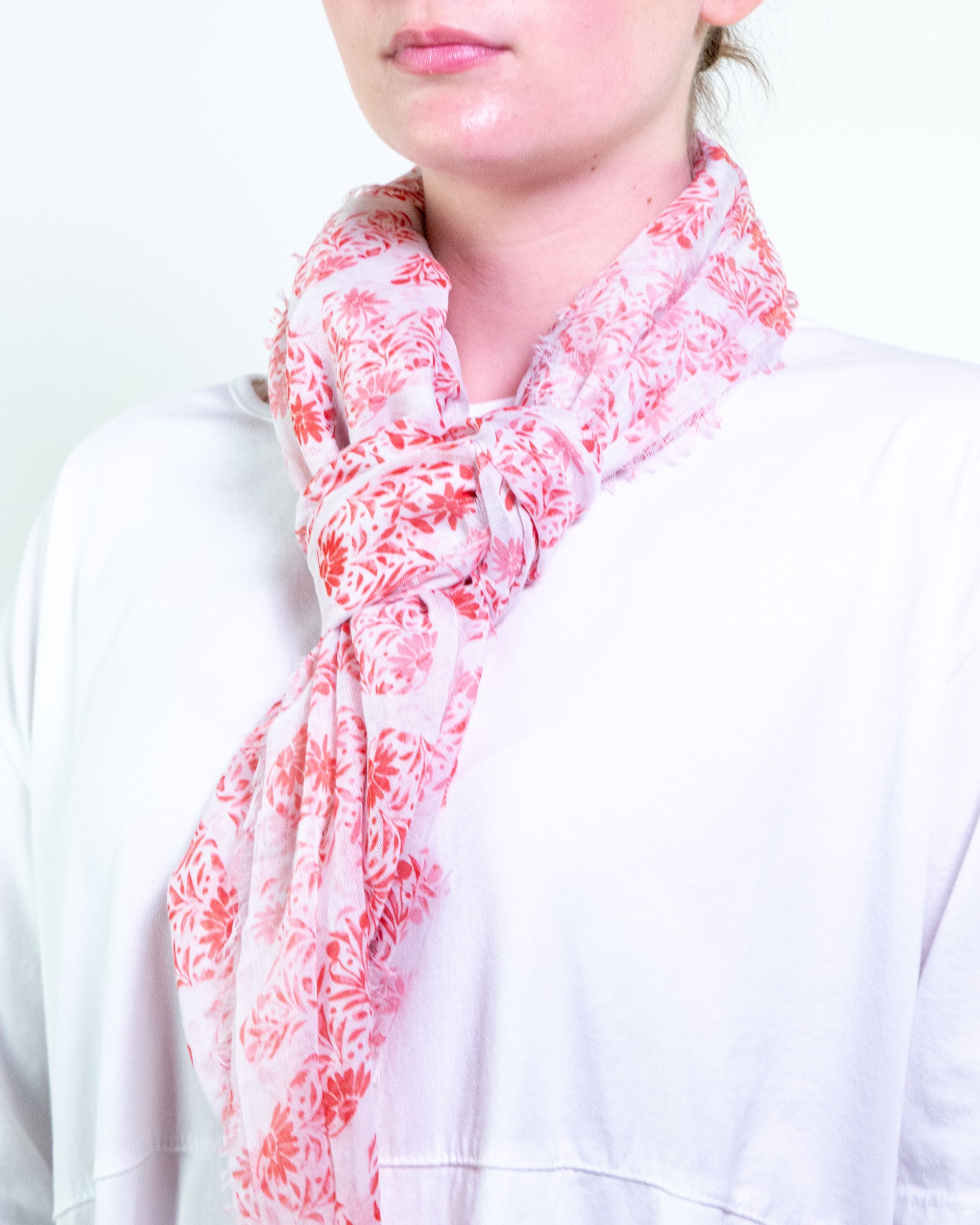 Foulard fantasia corallo