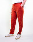 PANTALONE Dritto con 1/2 elastico in tencel