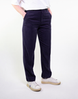PANTALONE Dritto con 1/2 elastico in tencel