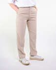 PANTALONE Dritto con 1/2 elastico in tencel