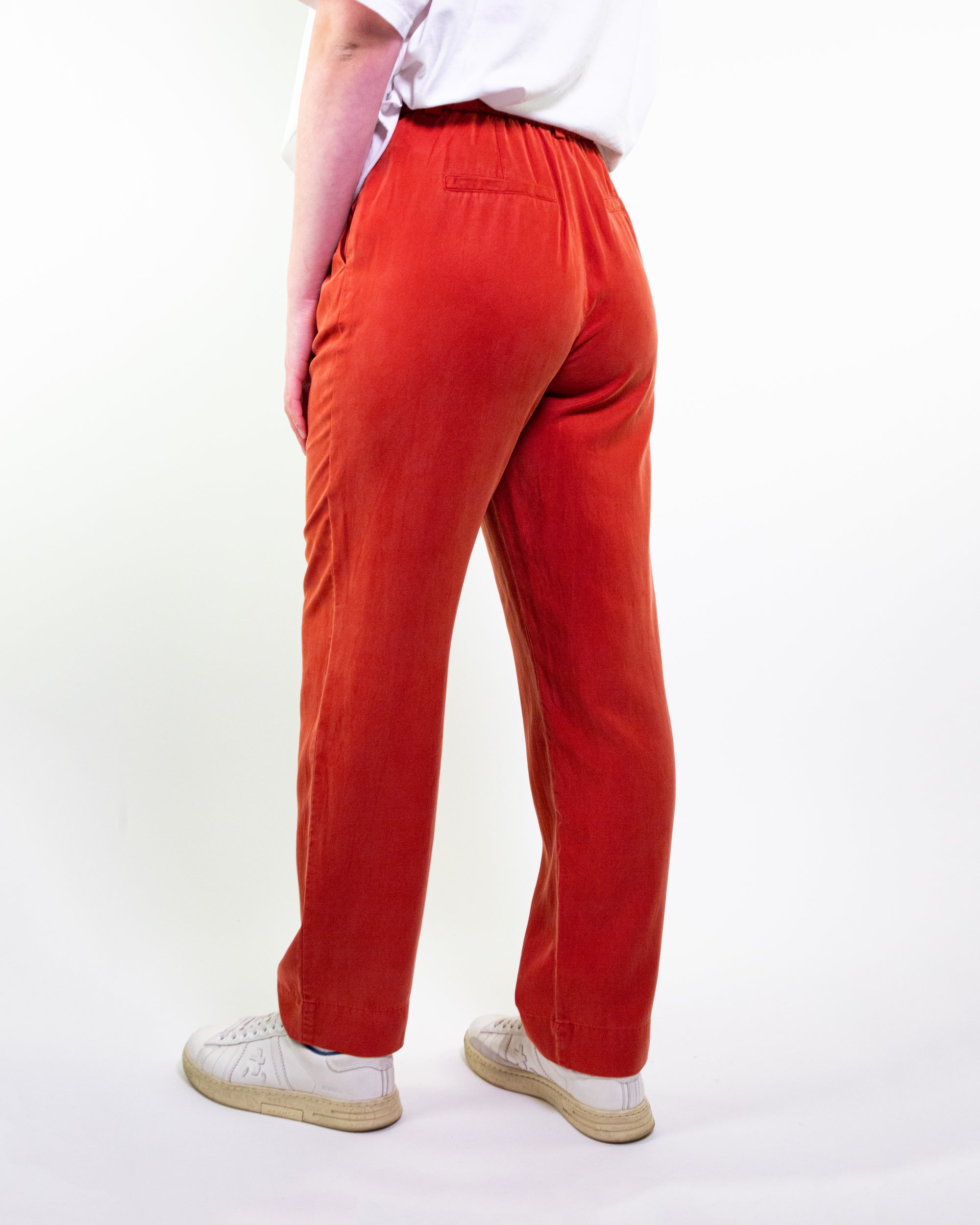 PANTALONE Dritto con 1/2 elastico in tencel