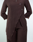 Camicia in viscosa con taglio asimmetrico