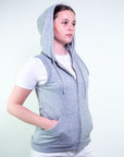 Gilet in felpa con cappuccio