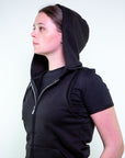 Gilet in felpa con cappuccio