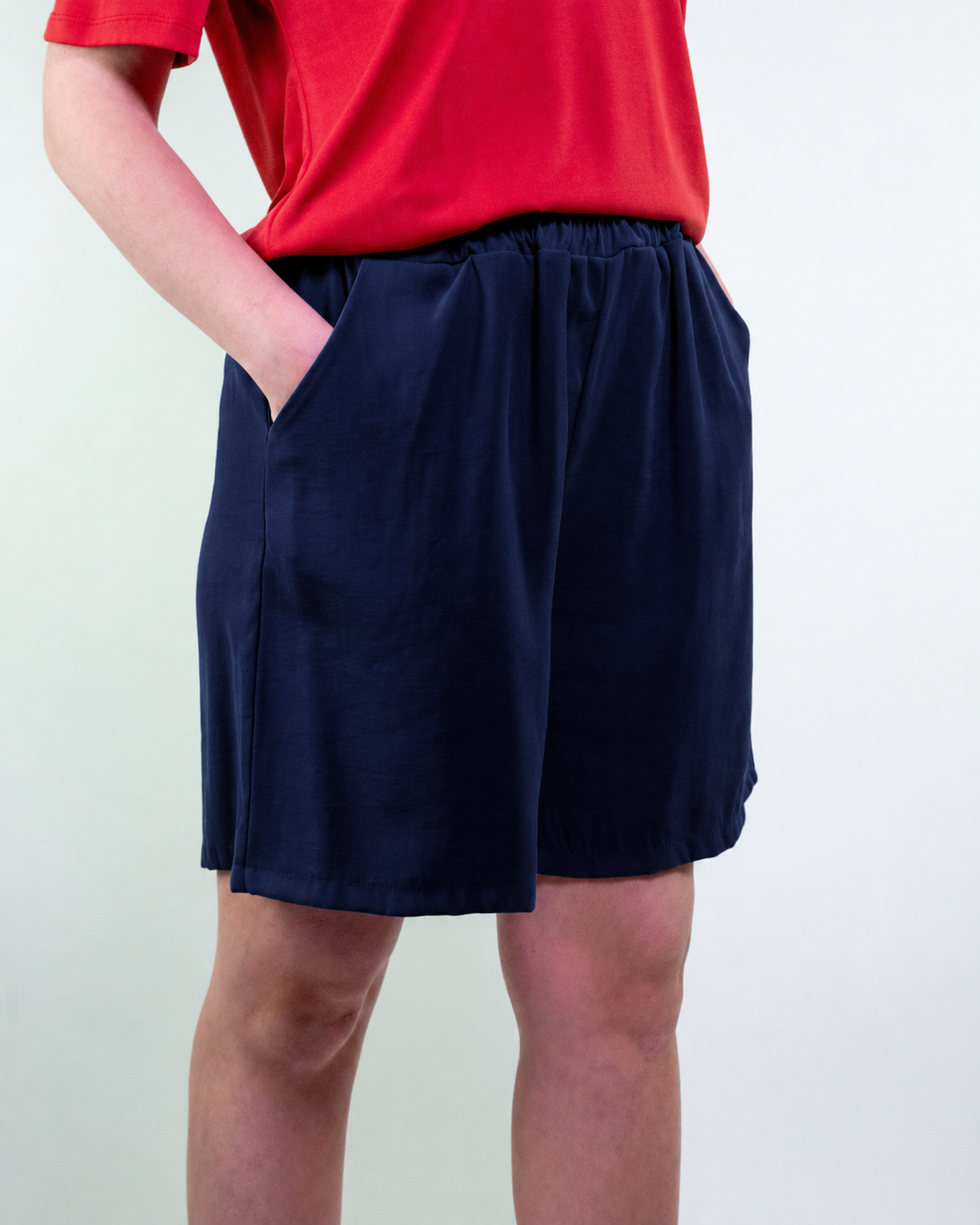 Bermuda in twill di viscosa