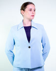Giacca collo camicia con bottone in cady