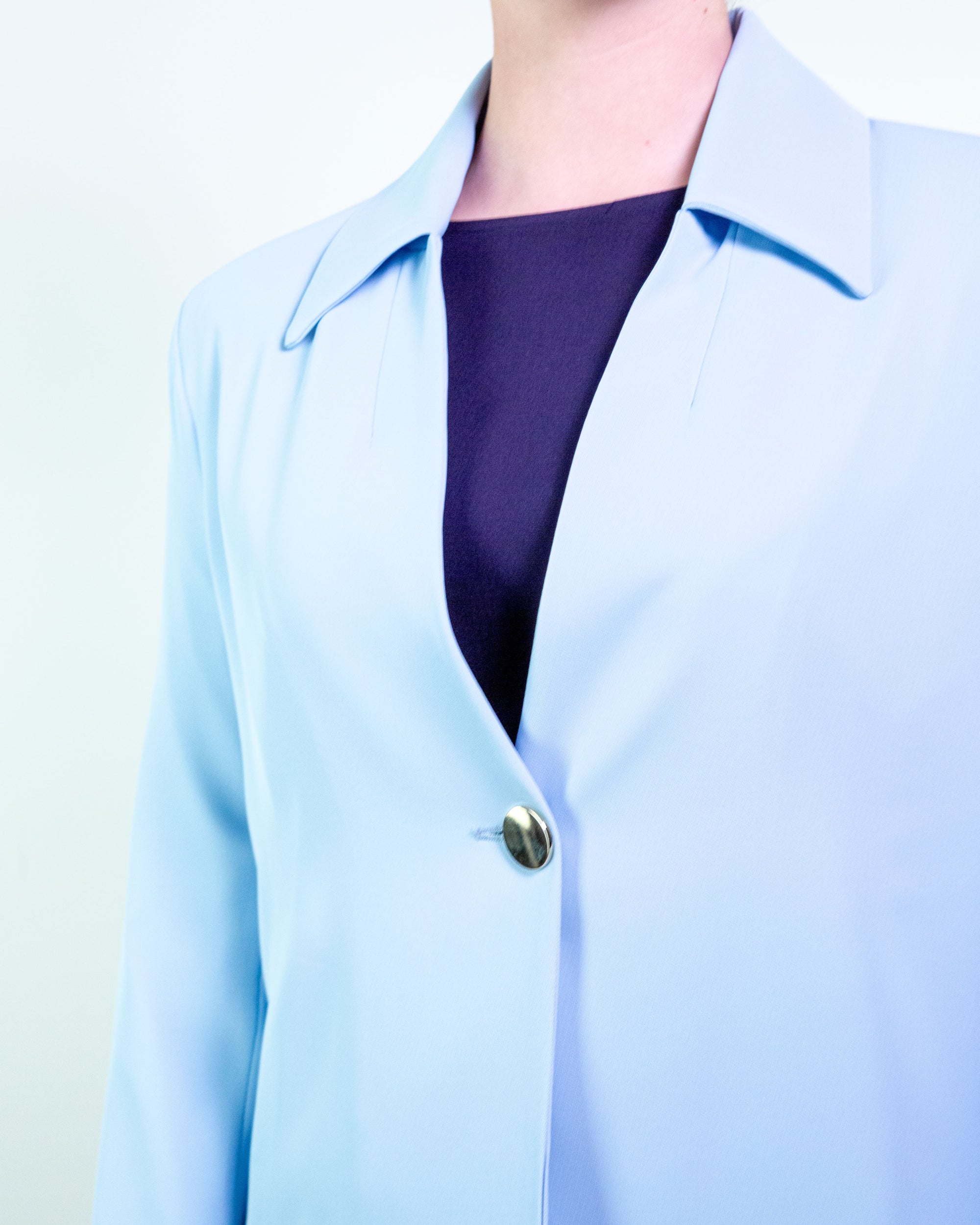Giacca collo camicia con bottone in cady