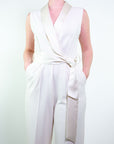 Jumpsuit con inserti in raso