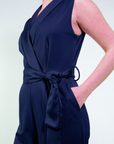 Jumpsuit con inserti in raso