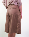 Bermuda in cotone stretch satin