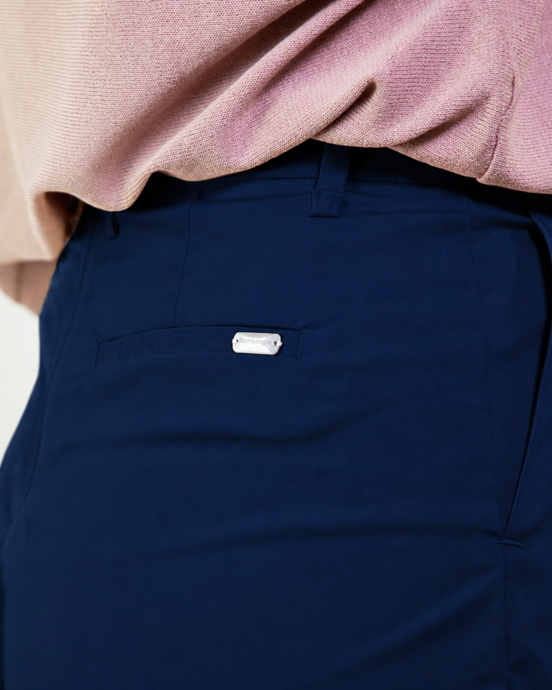 Bermuda in cotone stretch satin
