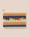 PORTAOGGETTI A RIGHE IN STRAW PAPER E LOGO