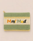 PORTAOGGETTI A RIGHE IN STRAW PAPER E LOGO
