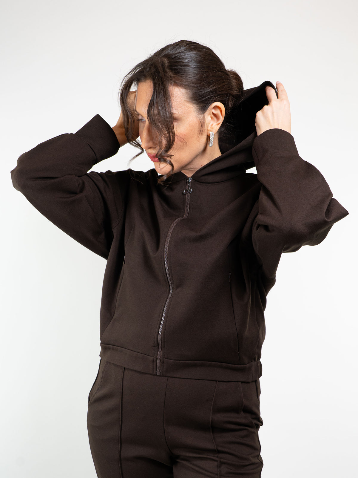 GIACCA FELPA CON CAPPUCCIO E ZIP
