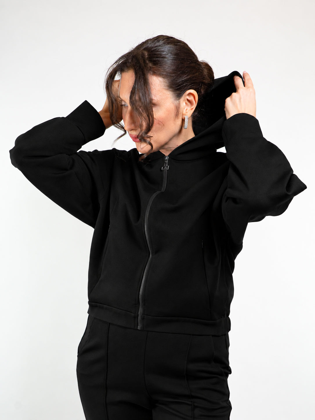 GIACCA FELPA CON CAPPUCCIO E ZIP