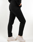 PANTALONI CON ELASTICO SLIM FIT CON CUCITURA APPLICATA