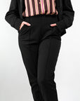 PANTALONI CON ELASTICO SLIM FIT CON CUCITURA APPLICATA