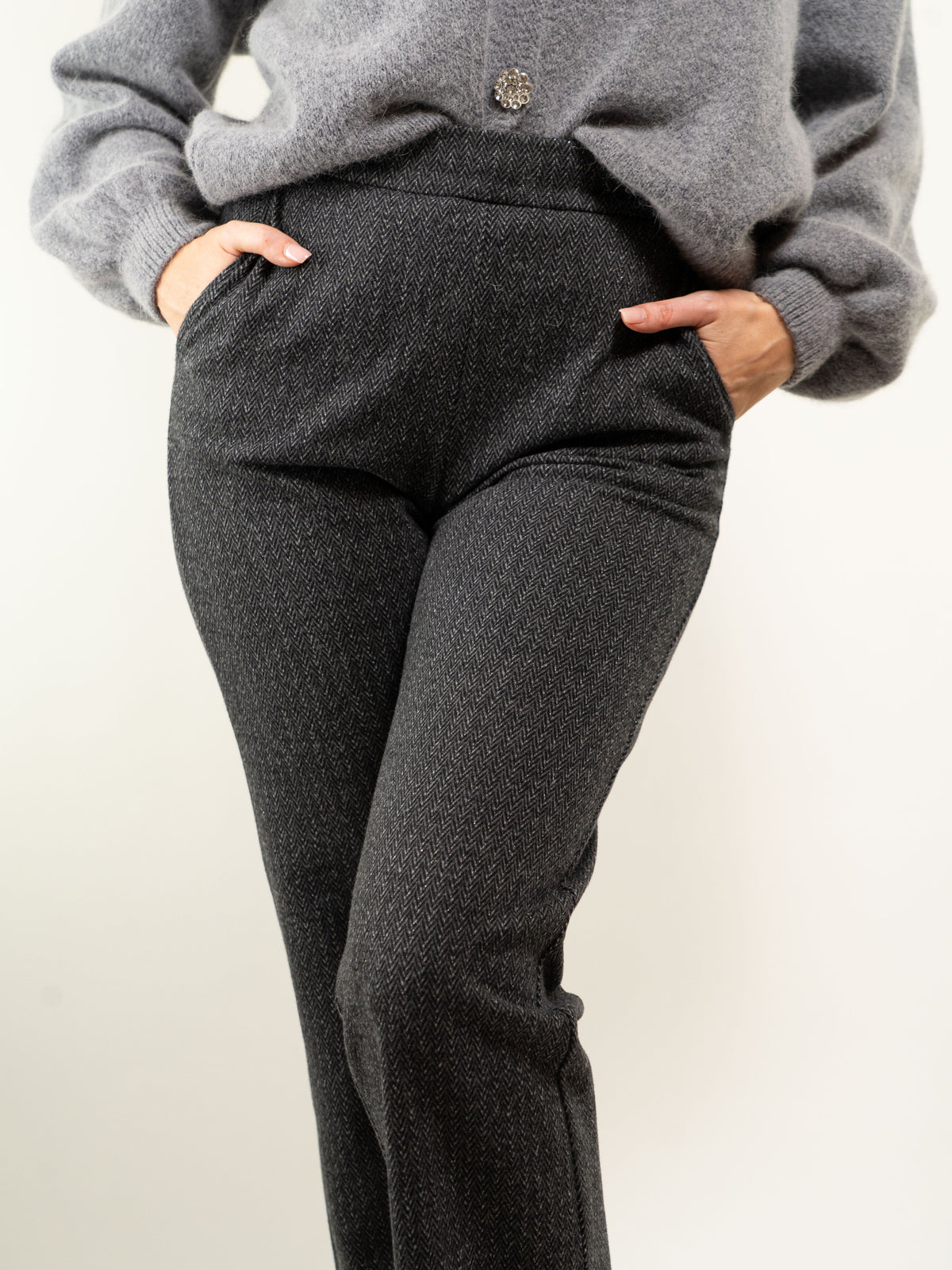 PANTALONE CON ELASTICO GAMBA DRITTA ZAMPETTA SPIGATO