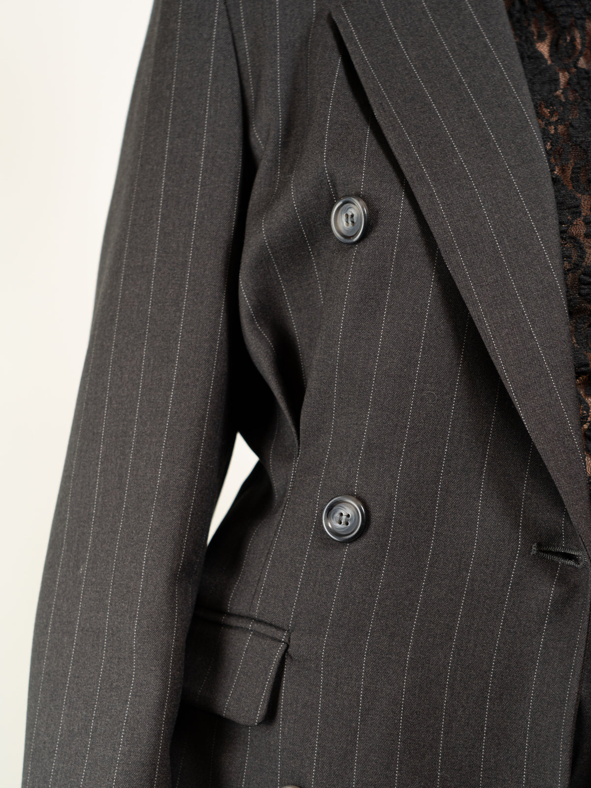 BLAZER GESSATO DOPPIO PETTO E PENCE
