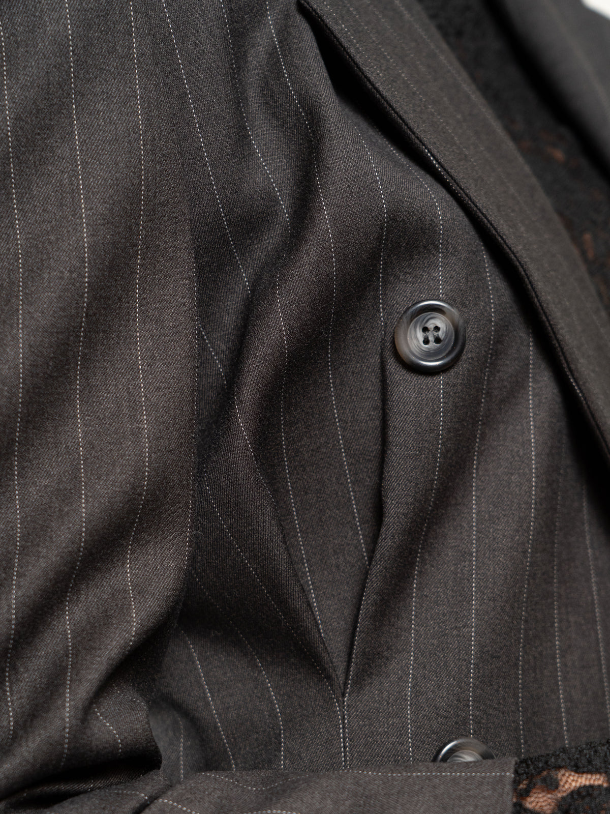 BLAZER GESSATO DOPPIO PETTO E PENCE