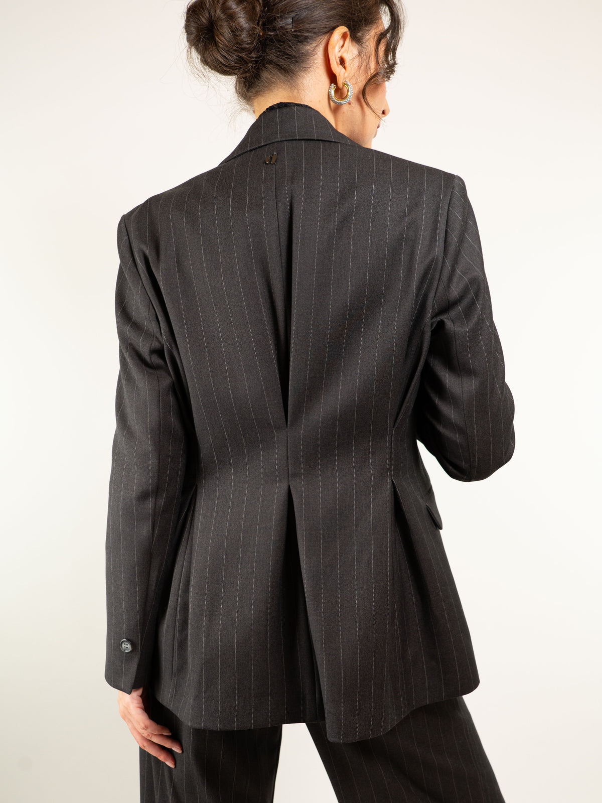 BLAZER GESSATO DOPPIO PETTO E PENCE