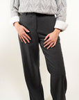 PANTALONE WIDE LEG DONNA MISTO LANA