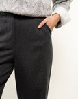 PANTALONE WIDE LEG DONNA MISTO LANA