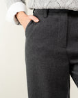 PANTALONE WIDE LEG DONNA MISTO LANA