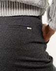 PANTALONE WIDE LEG DONNA MISTO LANA