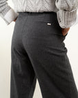 PANTALONE WIDE LEG DONNA MISTO LANA