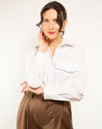 CAMICIA OVER CON TASCONE POPELINE