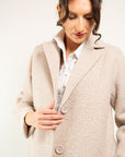 CAPPOTTO MONOPETTO TESSUTO RICCIOLINO