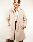 CAPPOTTO MONOPETTO TESSUTO RICCIOLINO
