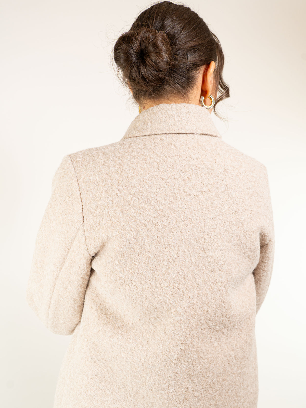 CAPPOTTO MONOPETTO TESSUTO RICCIOLINO