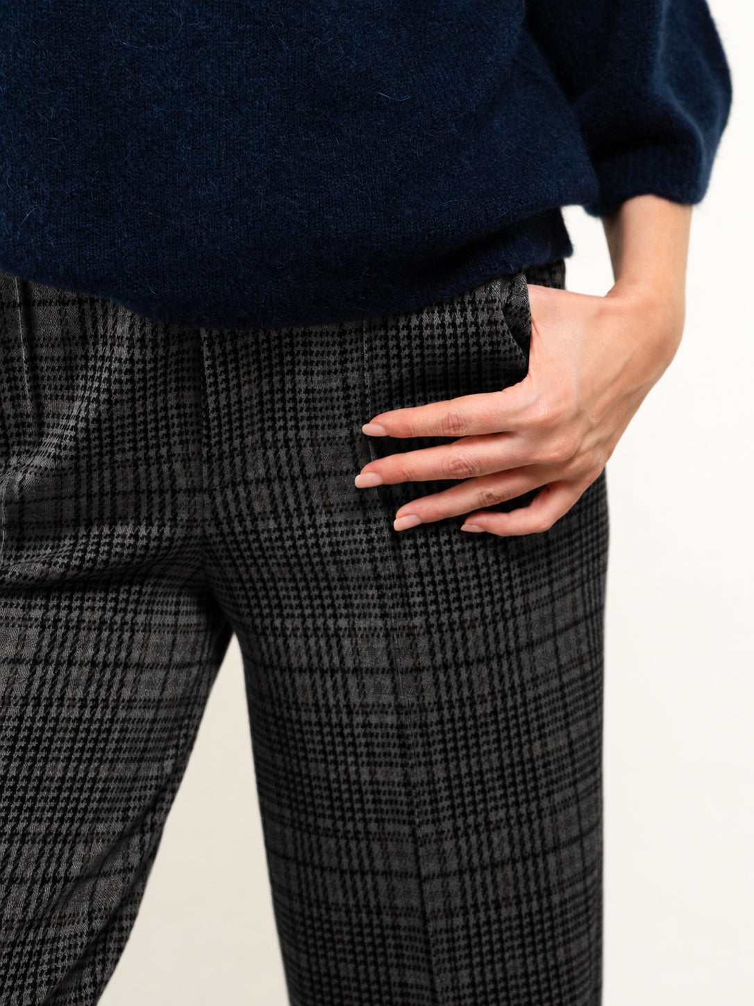 PANTALONI CON ELASTICO A GAMBA LARGA IN VELLUTO A COSTE