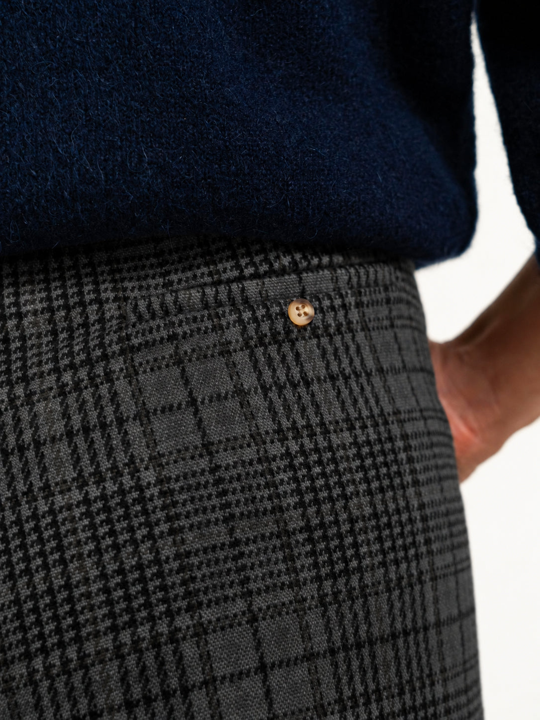 PANTALONI CON ELASTICO A GAMBA LARGA IN VELLUTO A COSTE
