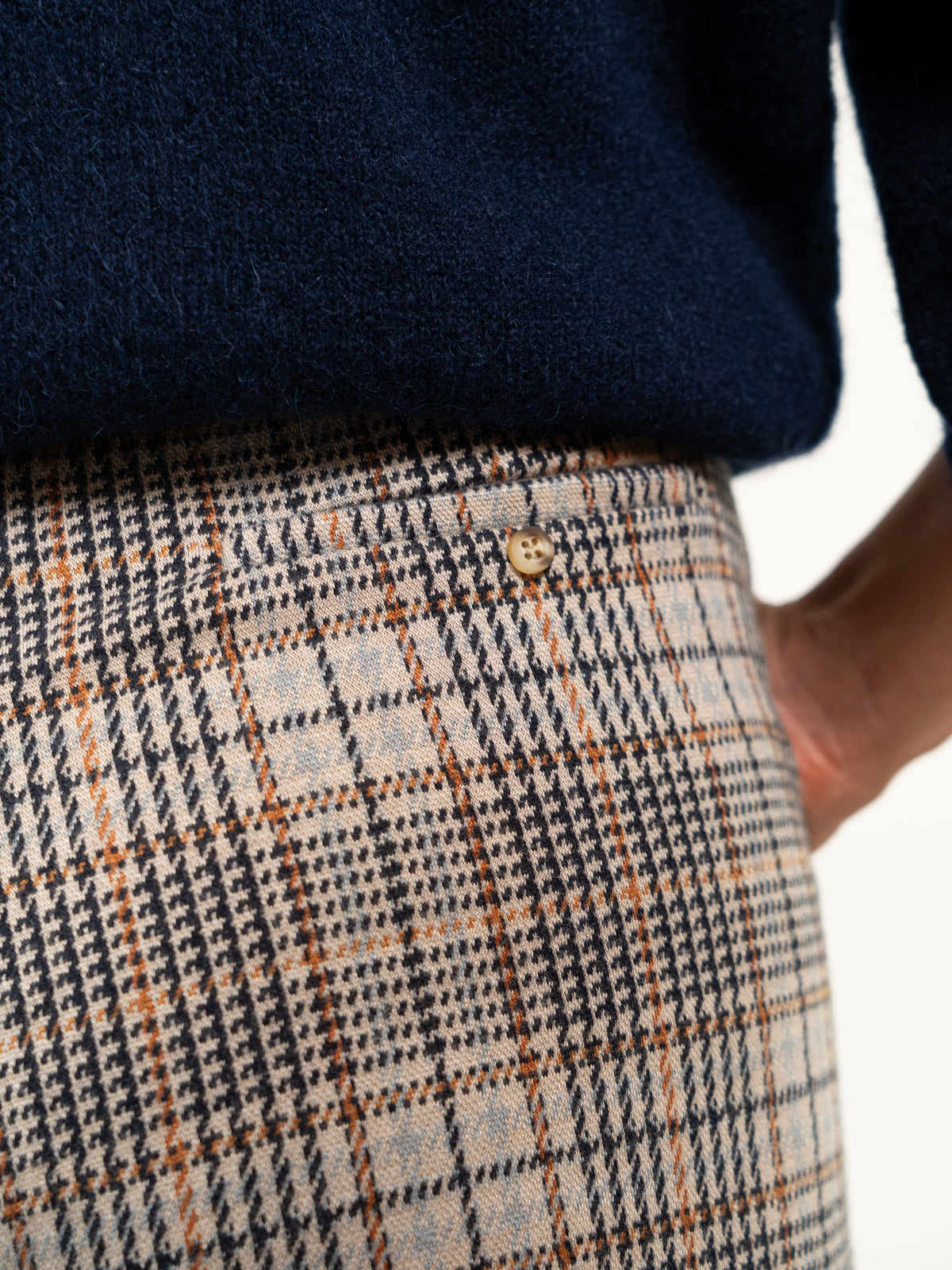 PANTALONI CON ELASTICO A GAMBA LARGA IN VELLUTO A COSTE