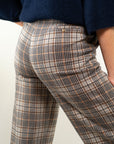 PANTALONE CON ELASTICO GAMBA LARGA IN CHECK