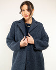 CAPPOTTO MONOPETTO TESSUTO RICCIOLINO