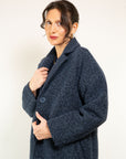 CAPPOTTO MONOPETTO TESSUTO RICCIOLINO