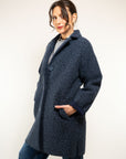 CAPPOTTO MONOPETTO TESSUTO RICCIOLINO